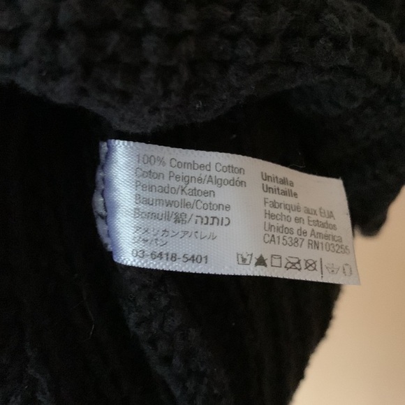 American Apparel Black Oversized Unisex Fisherman Sweater - One Size - Picture 5 of 6